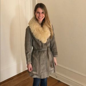 Vintage suede and fur jacket